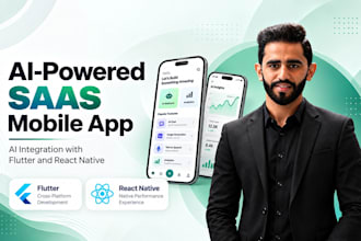 construct an ai powered saas mobile app with flutter or react native
