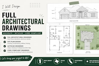 design full architectural drawing, site plan, autocad drawing, new jersey tx ca