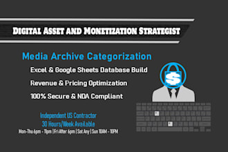 be your digital asset manager and content monetization strategist