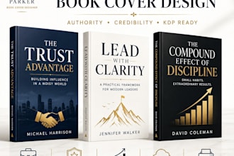 design a premium business or self help book cover that builds authority