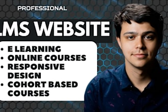 design lms website, elearning website, tutor lms,online course or worpress lms
