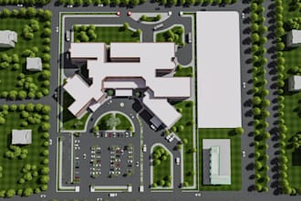 produce master site plan from google map, revit terrain drawing, topography plan