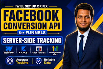 setup facebook conversion API for webflow, kajabi, ghl, clickfunnels