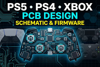 design ps5, ps4 and xbox controller pcb, schematic and firmware