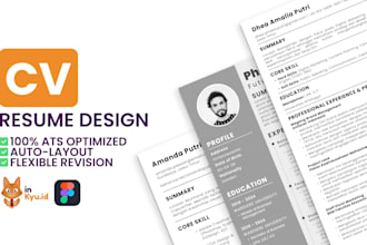 design or redesign an professional ats friendly cv resume