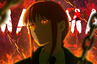 design an eye catching anime youtube thumbnail for your amv