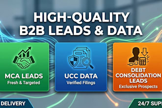 provide mca ucc leads and debt consolidation data