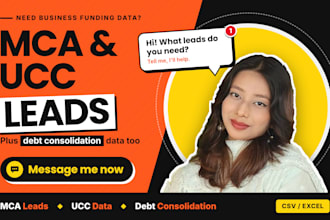 provide mca ucc leads and debt consolidation data