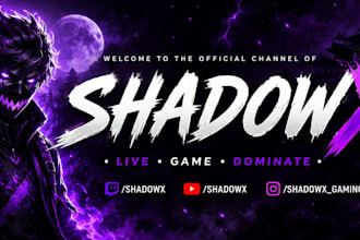 design professional twitch stream thumbnails and gaming banners