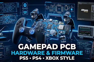 design ps5 ps4 xbox gamepad pcb firmware and hardware