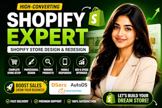 design, redesign or build shopify store, shopify ecommerce website development