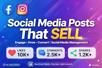 create engaging facebook and instragram posts for your business
