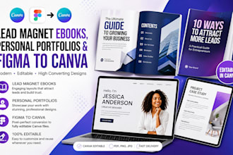 create lead magnet ebooks, personal portfolios, and convert figma to canva