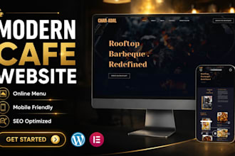 design a modern restaurant and cafe website in wordpress