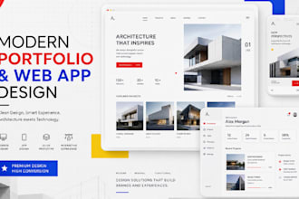 create a modern portfolio website or web app prototype