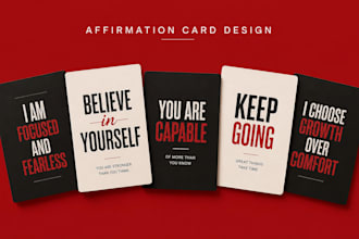 design custom affirmation cards and motivational cards