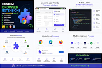 develop or upgrade a  browser extension using node js