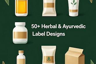 design premium herbal ayurvedic product label in 24 hours