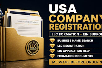 handle USA company registration llc formation ein filing support