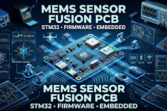 design mems sensor fusion pcb, stm32 firmware and embedded systems