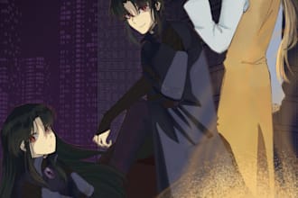 draw wholesome anime illustrations of your characters