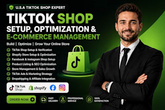 setup tiktok shop, tiktok affiiated tiktok shop and manage uk, us tiktok shop