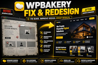 fix update or redesign your existing wpbakery visual composer website
