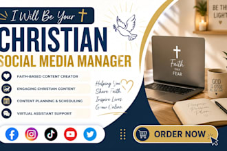 be christian social media manager faith based content creator virtual assistant