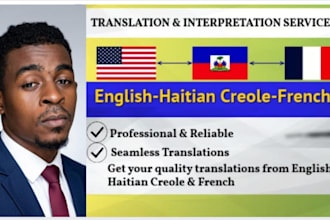 translate from haitian creole to english and french