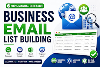 build targeted business email lists with web research