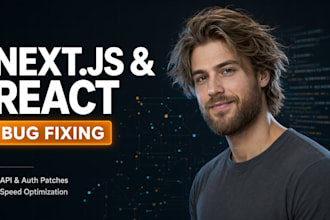 fix react next js API database authentication and web app perfomance issues