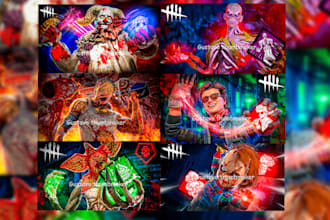 create 3d dead by daylight youtube thumbnails