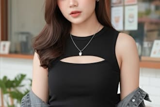 be create realistic fashion photo model image