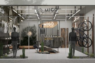design a beautiful and attractive retail store
