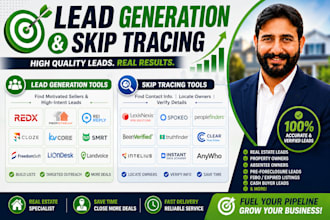 b2b lead generation, skip tracing and real estate leads,