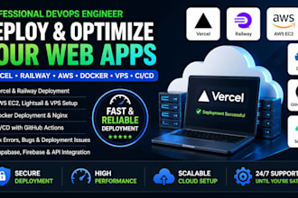 be devops engineer for railway AWS ec2 lightsail docker vps cicd vercel
