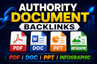 do authority backlinks with PDF doc PPT and infographic submission