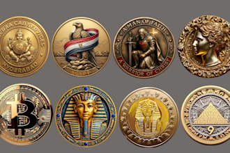 sculpt 3d coin model bas relief medallion coin pendant medals stl for printing