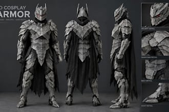 design wearable cosplay creation cosplay model anime cosplay armor 3d printing