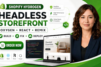 build shopify hydrogen headless storefront oxygen react router remix developer
