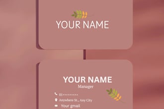 design modern professional business card and visiting card with 3d mockup