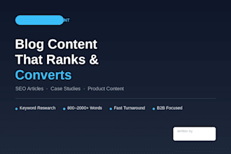 write SEO optimized saas blog posts and case studies