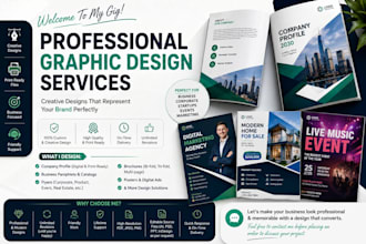 create company profile digital business pamphlet flyer brochure poster design