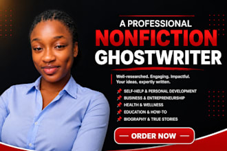 ghostwrite business ebook nonfiction ghostwriter ya book writer, self help book