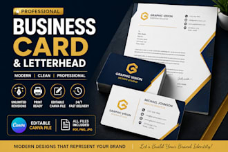 design professional business card and letterhead