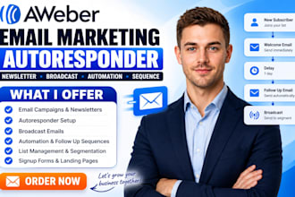 do aweber email marketing autoresponder newsletter broadcast automation sequence