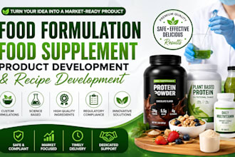 do food formulation food supplement product development recipe development