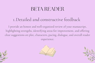 beta read your romance book