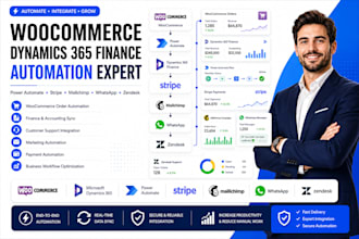 woocommerce dynamic 365 finance power automate mailchimp stripe whatsapp zendesk