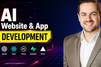 ai website and app development smart web apps, react, next js, supabase